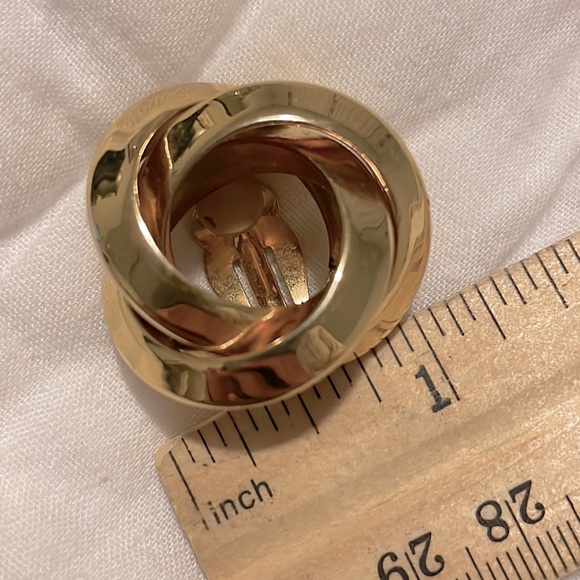 Vintage GIVENCHY Huge Swirl Twist Knot Earrings - Picture 6 of 8